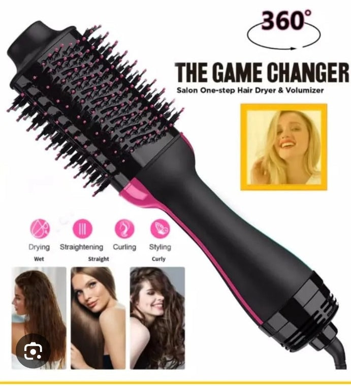 One Step 3-in-1 Hot Air Hair Dryer, Straightener & Curler
