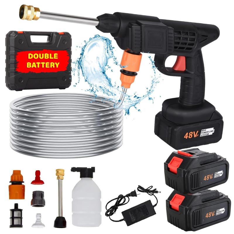 High Pressure Car Washer Spray Water Gun (Double Battery)